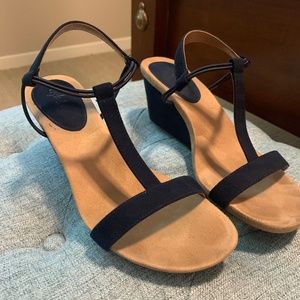 Style and Co. Navy Blue Wedge Sandal